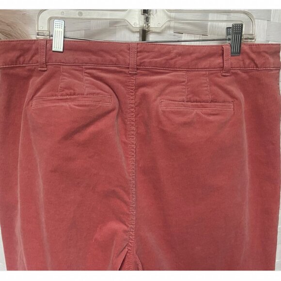 Talbots Pink Salmon Corduroy Pocket Pants Size 14 - Picture 4 of 6